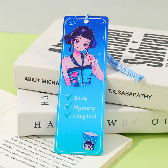 Wholesale Creative Acrylic Anime Tassel Bookmark
