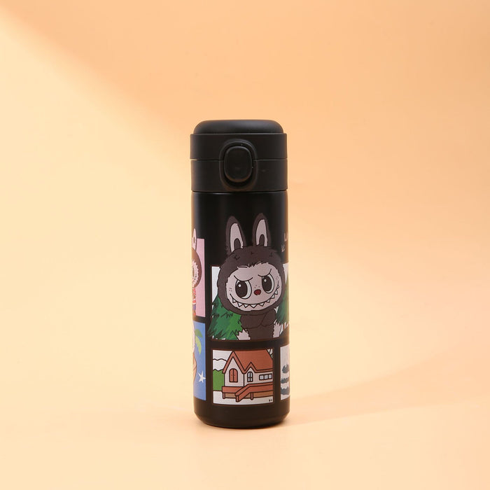 Wholesale Cartoon Thermos Cup Large Capacity Buckle Cup Cartoon Stainless Steel Pea Cup