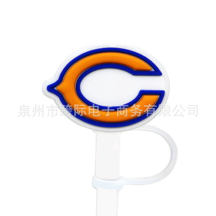 Wholesale 10pcs Silicone American Football Straw Cover JDC-SCR-KuaJ010