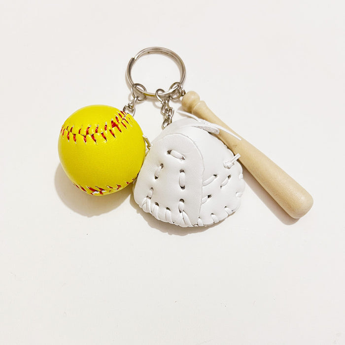 Wholesale PU Baseball Keychain JDC-KC-KangX001