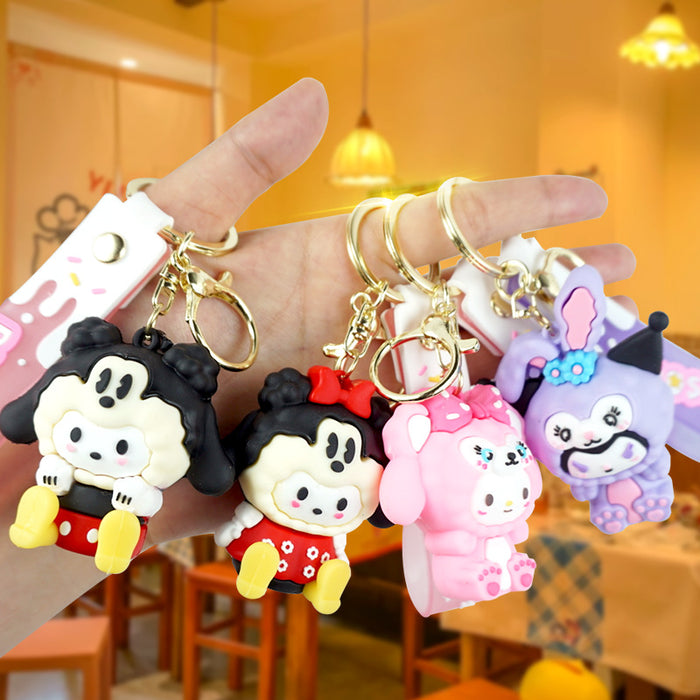 Wholesale Rubber Cartoon Doll Keychain JDC-KC-Yexiang012