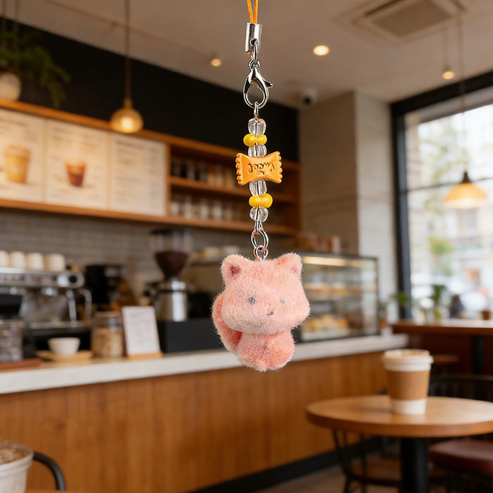 Wholesale Flocked Lion and Fox Series Keychains