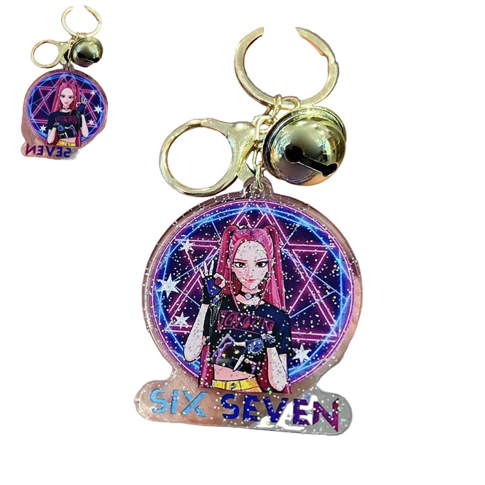 Wholesale 5 PCS KPOP Cute Cartoon Double-Sided Acrylic Keychains