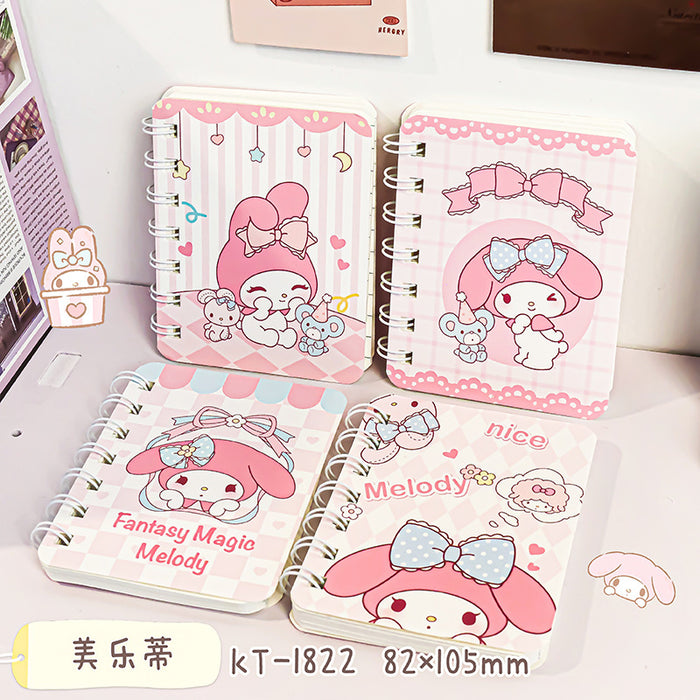 Wholesale 4 Sets of A7 Small Coil Cartoon Paper Notebook JDC-NK-YYC005