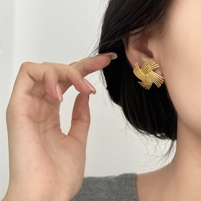 Wholesale Personalized and fashionable windmill earrings with high-end and niche style