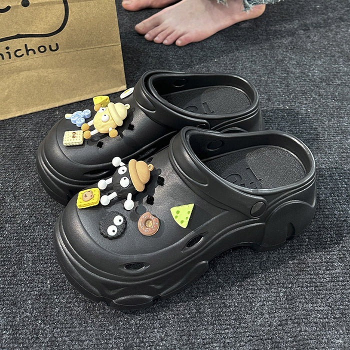 Wholesale  perforated clogs slippers DIY closed toe slippers beach slippers