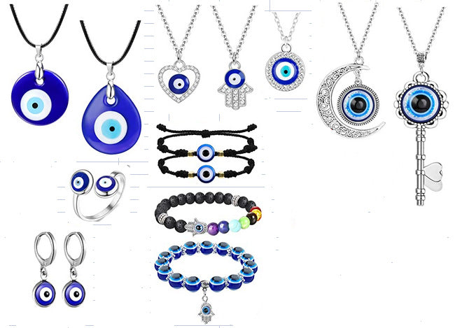 Wholesale Blue Eye Multi Style Mixed Set Devil's Eye Bracelet Hanging