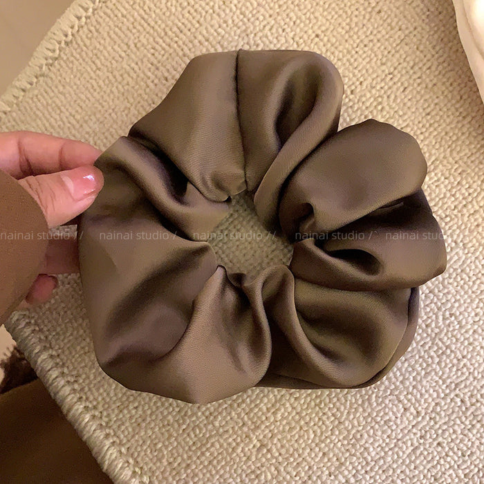 Wholesale Satin texture hair loop, high-end feel, meatball hair tie, hair tie, rubber band hair accessory