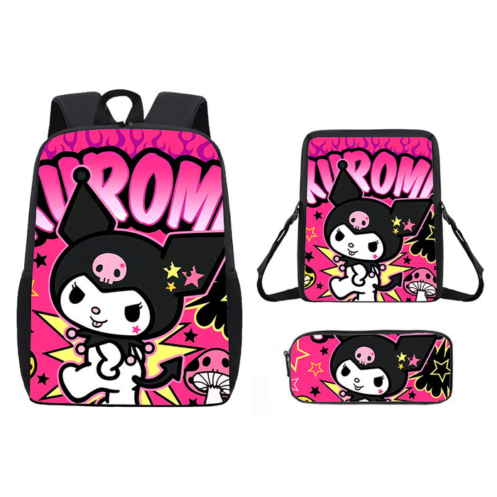 Wholesale Backpack Satchel Pencil Case Three-piece Student Schoolbag