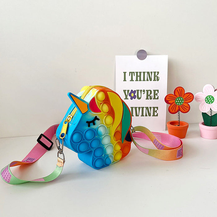 Wholesale New product: Cartoon silicone coin purse, mini crossbody bag, storage bag