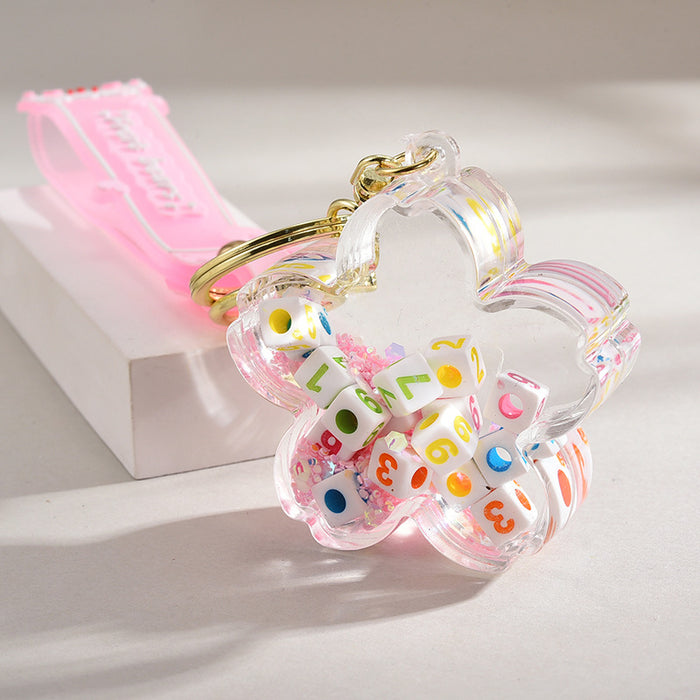 Wholesale Liquid-Filled Sakura Acrylic Car Charm &  Keychain