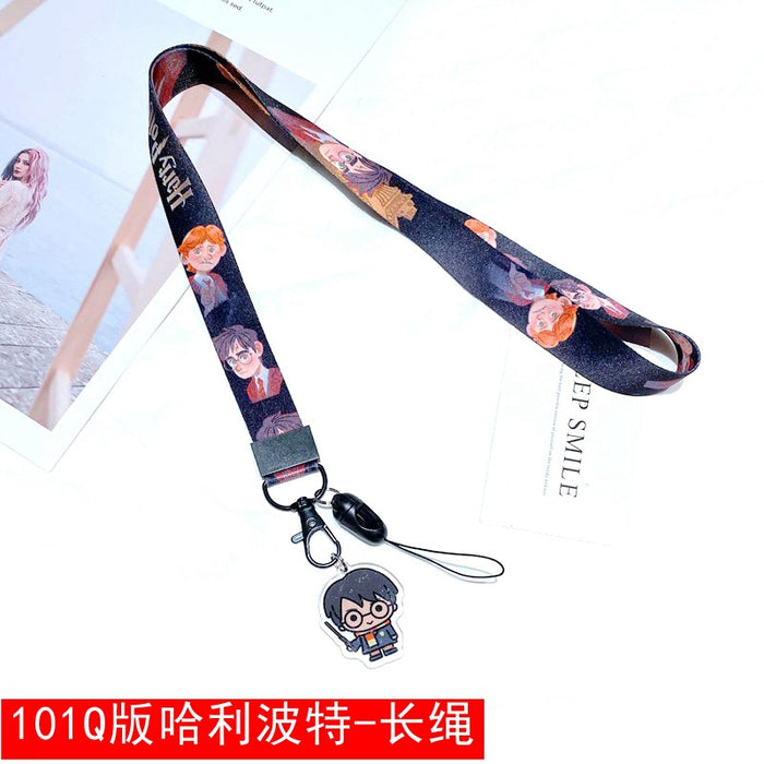 Wholesale Polyester Cartoon Printed Long Hanging Rope Keychain JDC-KC-Gongz057