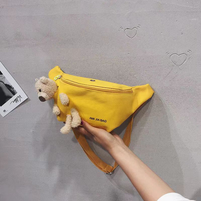 Wholesale Children's Bag Canvas Small Chest Bag Waist Bag All-match Shoulder Crossbody Bag