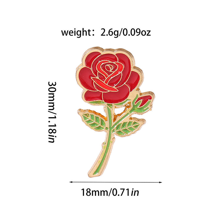 Wholesale Chic Metal Brooch Pin Trendy Elegant Flower Badge For Valentine Wedding Party Boutique Accessory