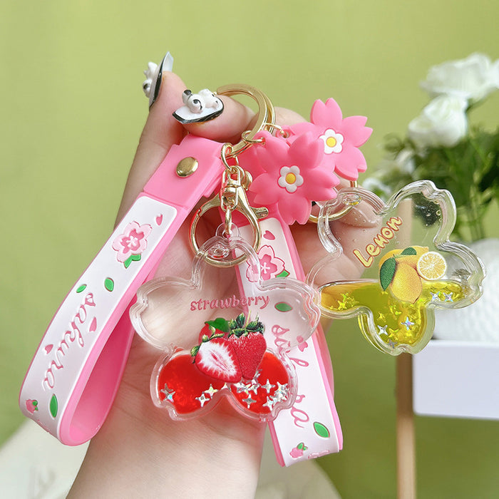 Wholesale Acrylic Oiled Fruit Keychain JDC-KC-YanG067