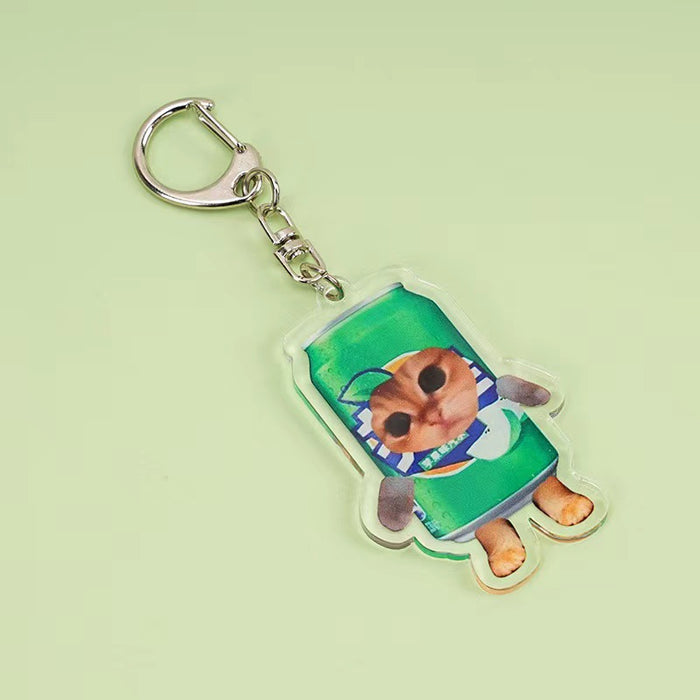 Wholesale Acrylic Banana Cat Cartoon Keychain JDC-KC-QiTong001