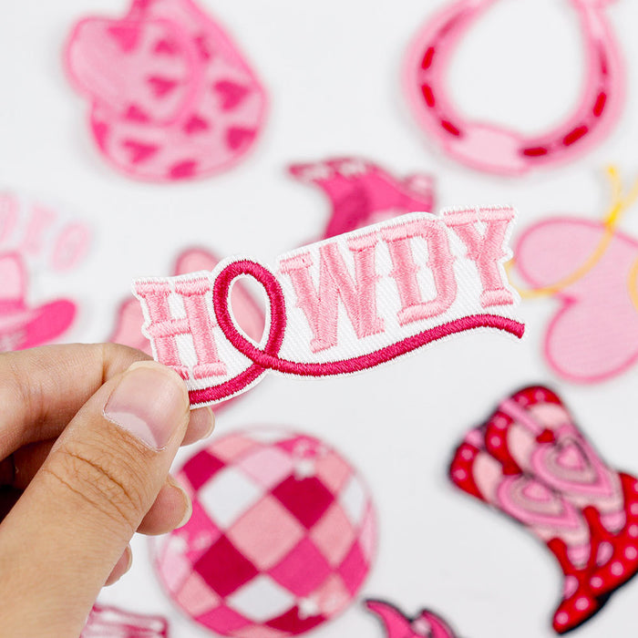 Wholesale Pink Western Denim DIY Patches