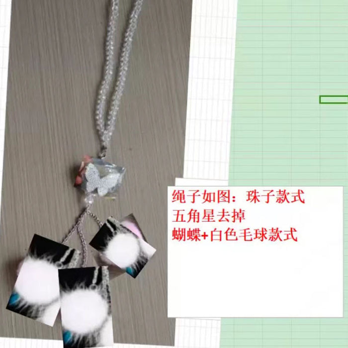 Wholesale Pink Plush Fur Ball Car Pendant Heart Design Car Interior Decoration