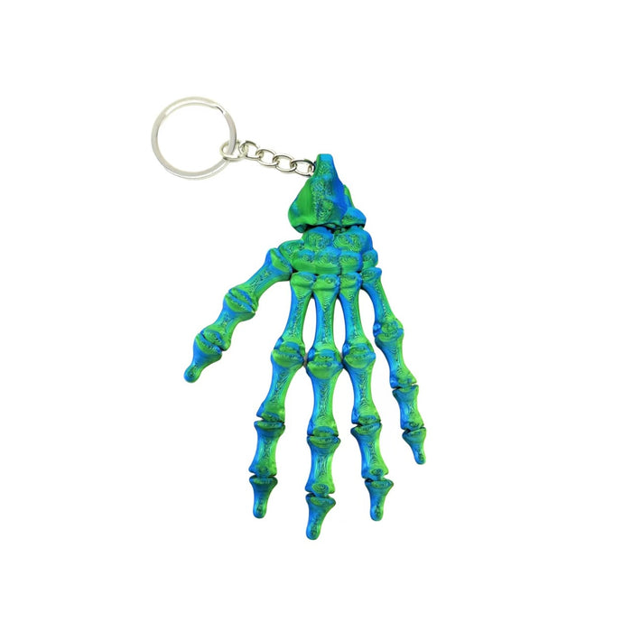 Wholesale 3D Printed PLA Skull Hand Keychain Articulated Joints Fashion Accessory Gift