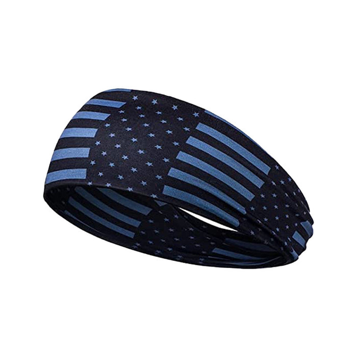 Wholesale American Flag Independence Day Stars Knotted Sweat Absorbent Sports Bundle Fabric Headband JDC-HD-YunQ002