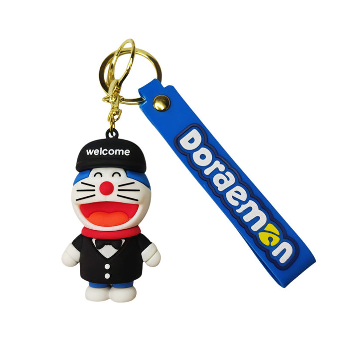 Wholesale Silicone Cartoon Cat Keychain Metal Keyring Pendant Gift Boutique MOQ≥5