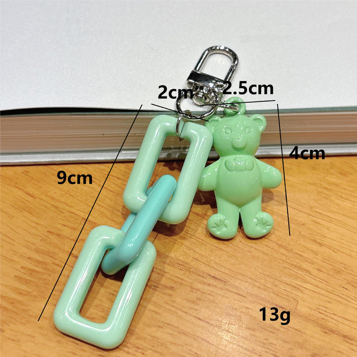 Wholesale DIY Acrylic Bear Keychain Pendant Handmade Earphone Bag Pendant Car Bag Accessories