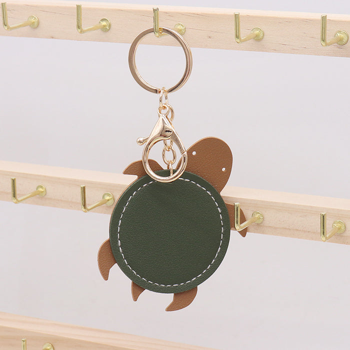 Wholesale Creative Cartoon Double-sided PU Leather Turtle Keychain JDC-KC-SuiY001