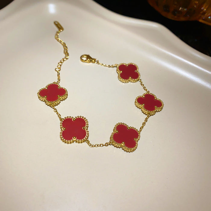 Wholesale lucky four-leaf grass bracelet temperament jewelry design jewelry women