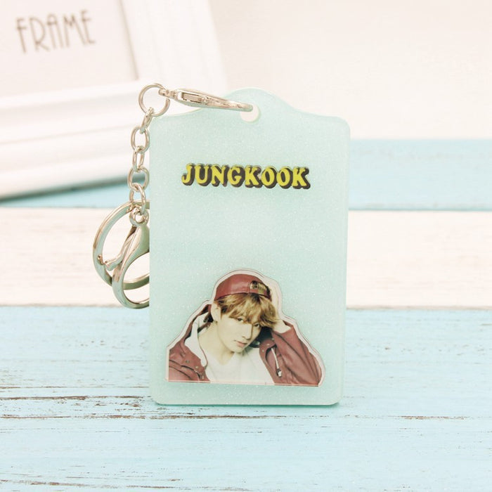 Wholesale Ticket Holder Acrylic Card Holder Keychain JDC-KC-HanTian007