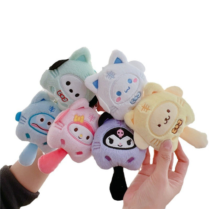 Wholesale Cute plush pendant lucky sanliou  doll keychain
