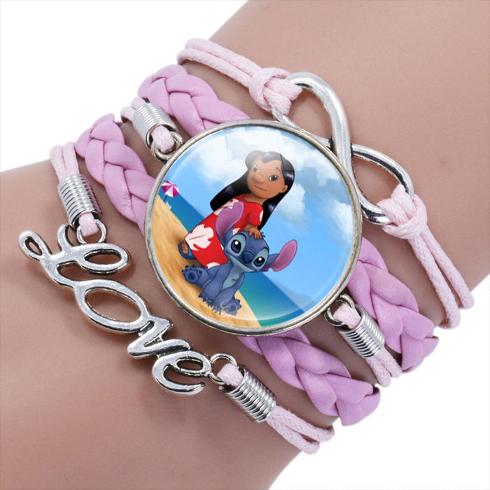 Wholesale Cartoon Braided Multi-layer Gemstone Bracelet JDC-BT-NH019