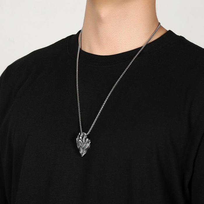 Wholesale Dragon Stainless Steel Men's Necklace JDC-NE-TuoPu003