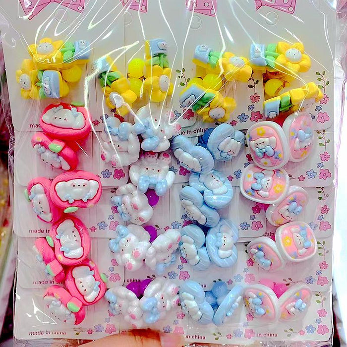 Wholesale 20PCS Children's Cartoons Plastic Hair Rope JDC-HS-Yuwei001