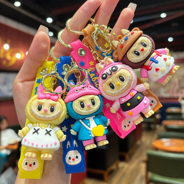 Wholesale Cartoon cute cross-dressing funny doll bag keychain gift pendant