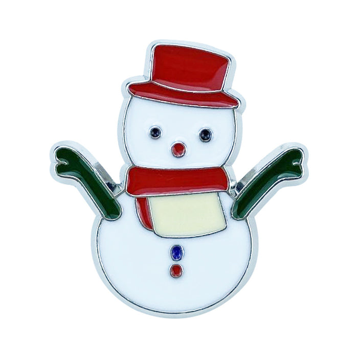 Wholesale Christmas Cartoon Brooch Set Santa Reindeer Tree Bell Zinc Alloy Pins Chic Holiday Party Accessor MOQ≥2y
