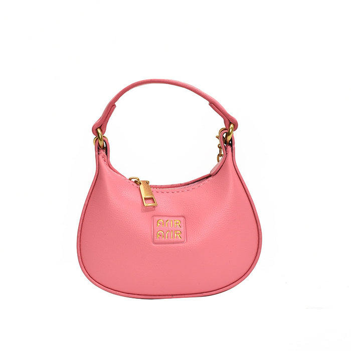 Wholesale Children's bag new minimalist letter baby handbag retro girl mini armpit bag chain bar crossbody bag