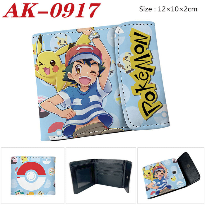 Wholesale Cute PU leather short bifold cartoon wallet with snap closure