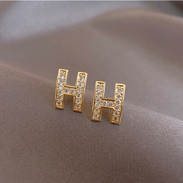 Wholesale Geometric Letters Alloy Earrings JDC-ES-SM005