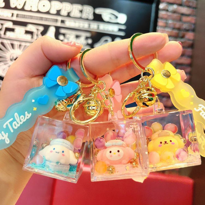 Wholesale Cartoon Acrylic Quicksand Keychain(S)JDC-KC-Aile005