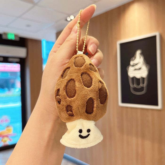 Wholesale Ganoderma lucidum plush pendant medicinal material doll morel keychain plush toy