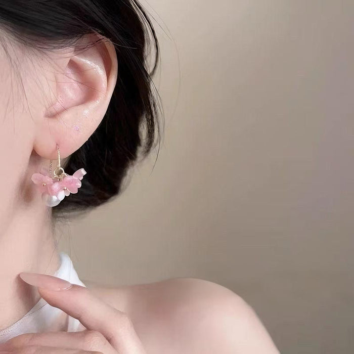 Wholesale Osmanthus pearl earrings with temperament, earrings with niche design, and ear accessories