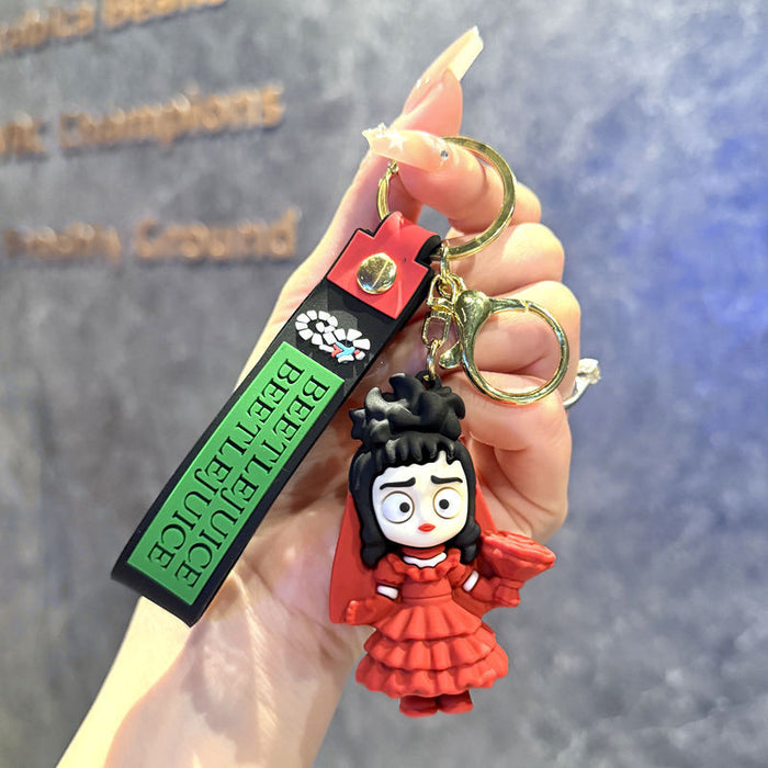 Wholesale 3pcs Cartoon Silicone Keychain Pendant Decorative Bag Charm