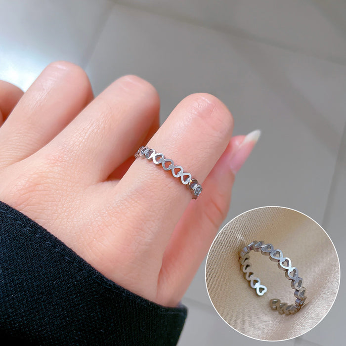 Wholesale Titanium Steel Cold Style Minimalist Style Disco Ring Men and Women Trendy Personality Simple Index Finger Ring JDC-RS-LG005