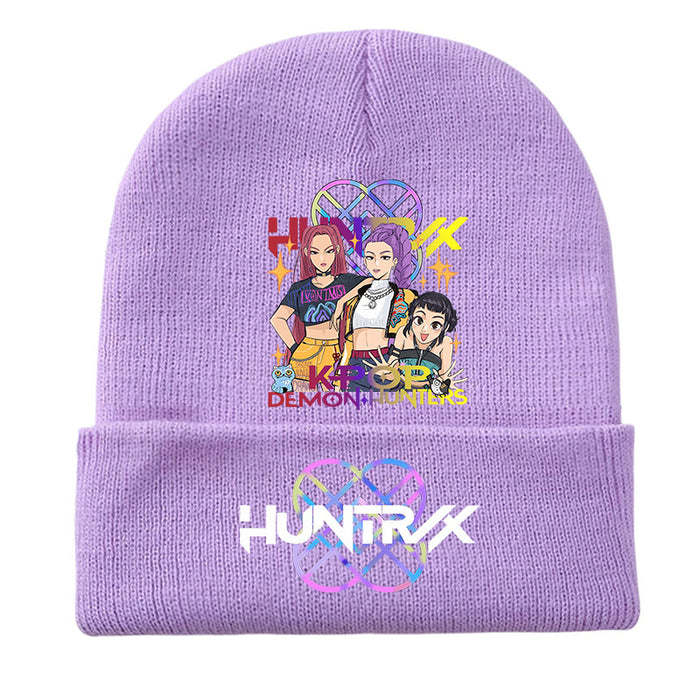 Wholesale Kpop Printed Knit Hat Fleece Hat
