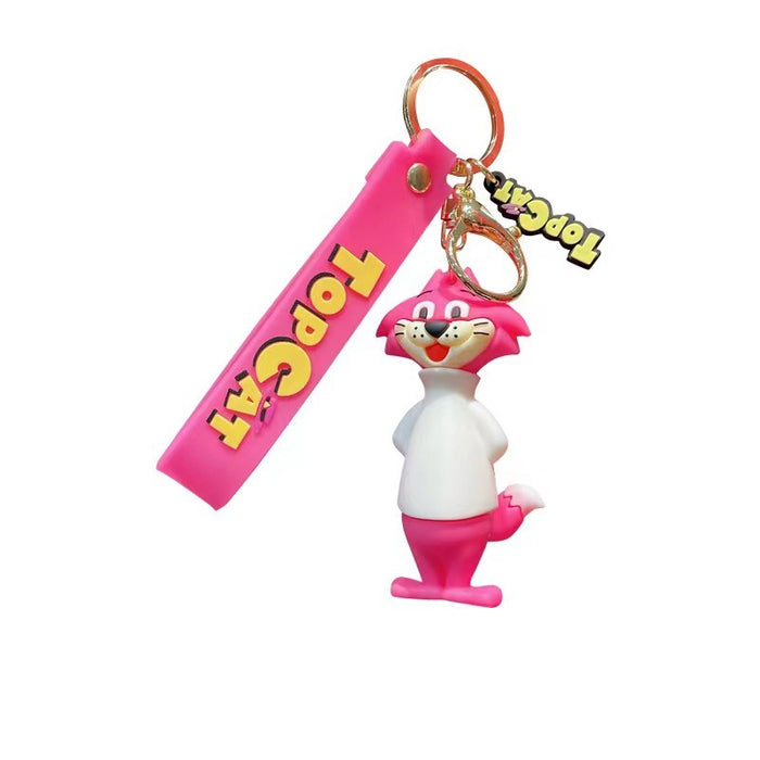 Wholesale Cartoon Standing Cat Backpack Keychain