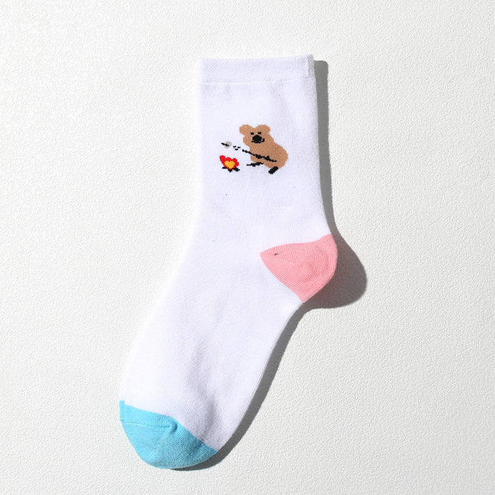 Wholesale Socks cotton tube new cartoon versatile cute cotton socks