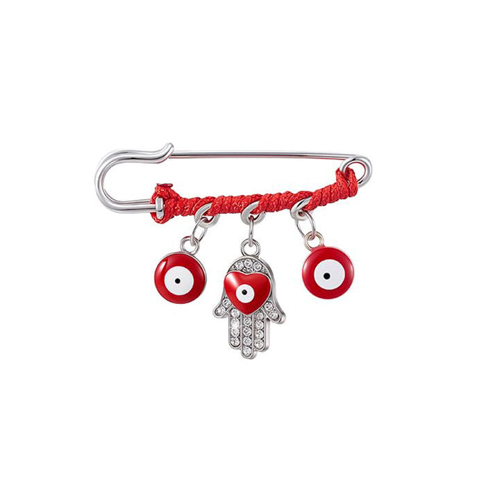 Wholesale Devil' s Eye brooch,  simple palm pin,  creative eye cross pendant,  blue eye heart brooch