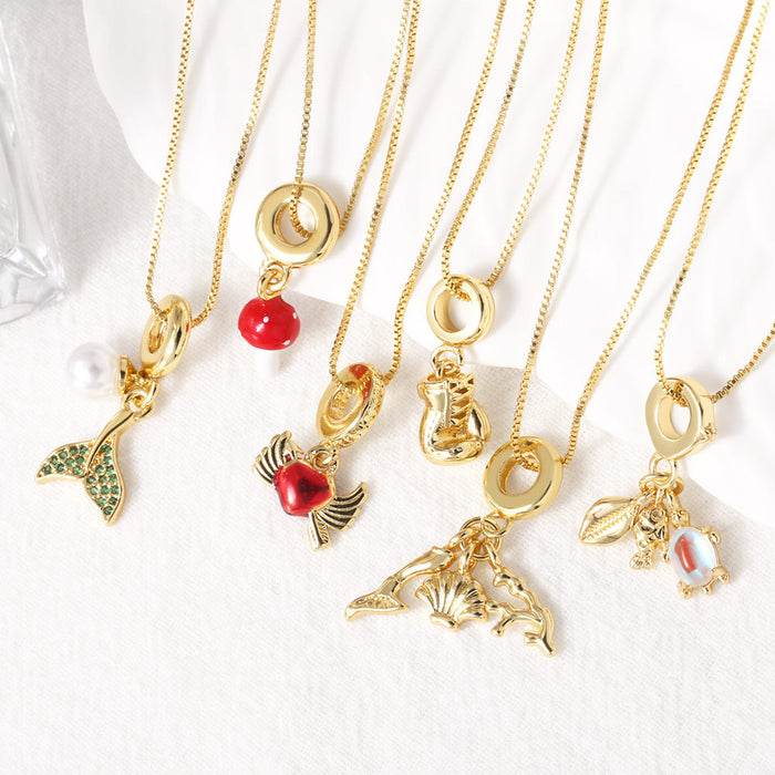 Wholesale  Jewelry Pendant Necklace Women Gold Plated Clavicle Chain