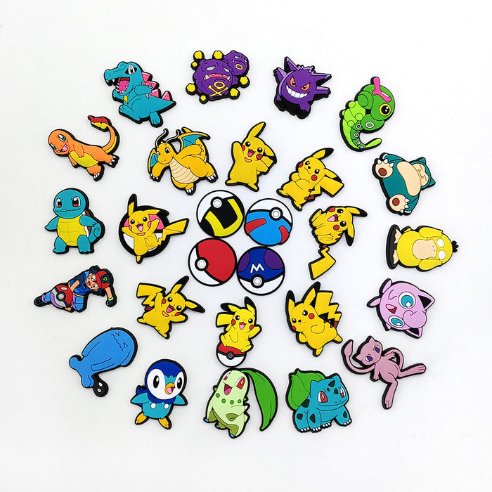 Wholesale Random 10PCS Cartoon PVC Crocs Buckles JDC-SC-WanX002