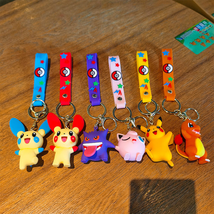 Wholesale Cartoon Silicone Doll Keychain JDC-KC-Tingm283